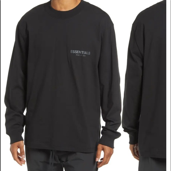 ❌SOLD❌FEAR OF GOD ESSENTIALS Cotton Jersey Long Sleeve Tee - Picture 2 of 3